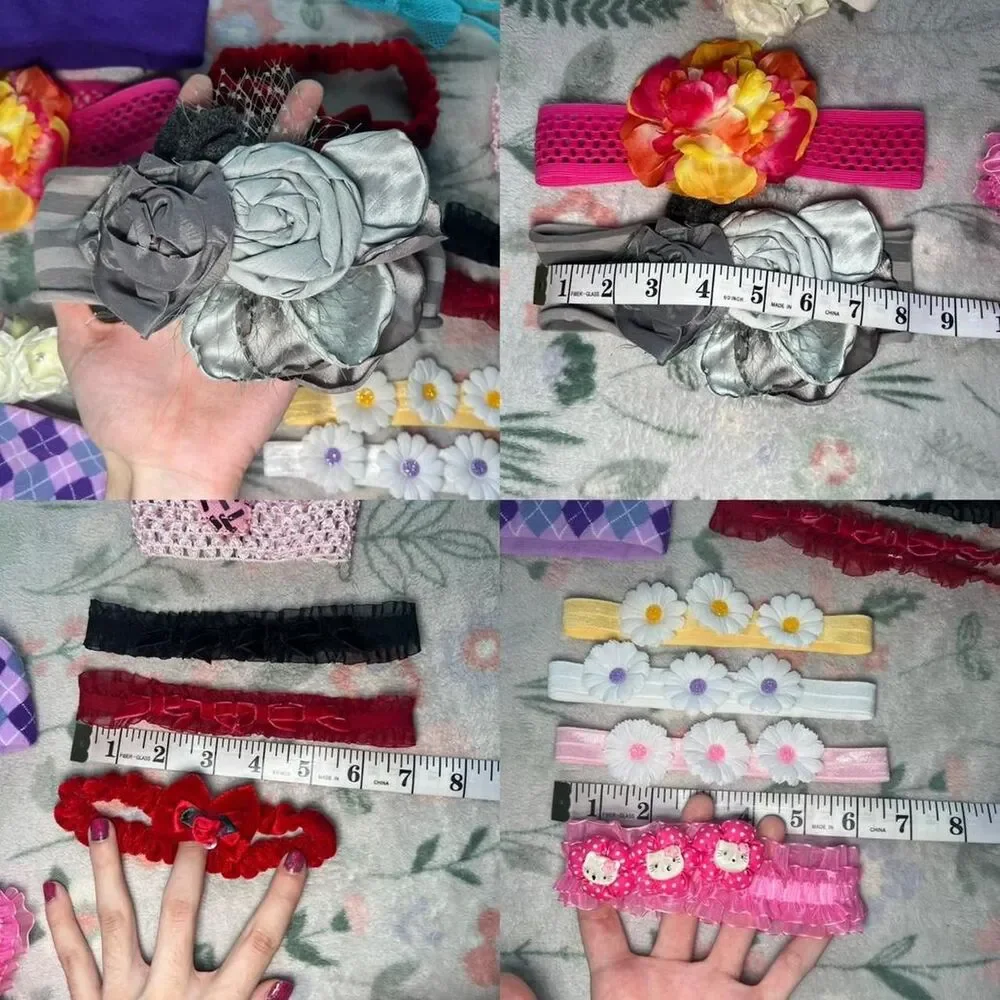 Vintage Y2K Baby Headbands Lot of 14 Coquette Formal Preppy Kidcore 2000s Retro